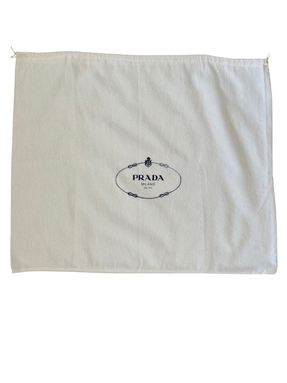 Prada White Logo Dust Pouch